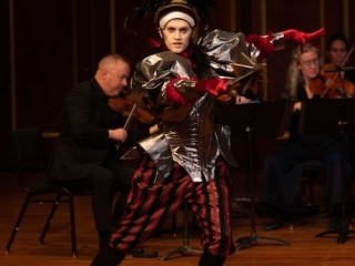 BEMF Chamber Opera Series: Lully & Charpentier Dancer Julian Donahue (Bellona, goddess of Peace) | Photo by Kathy Wittman